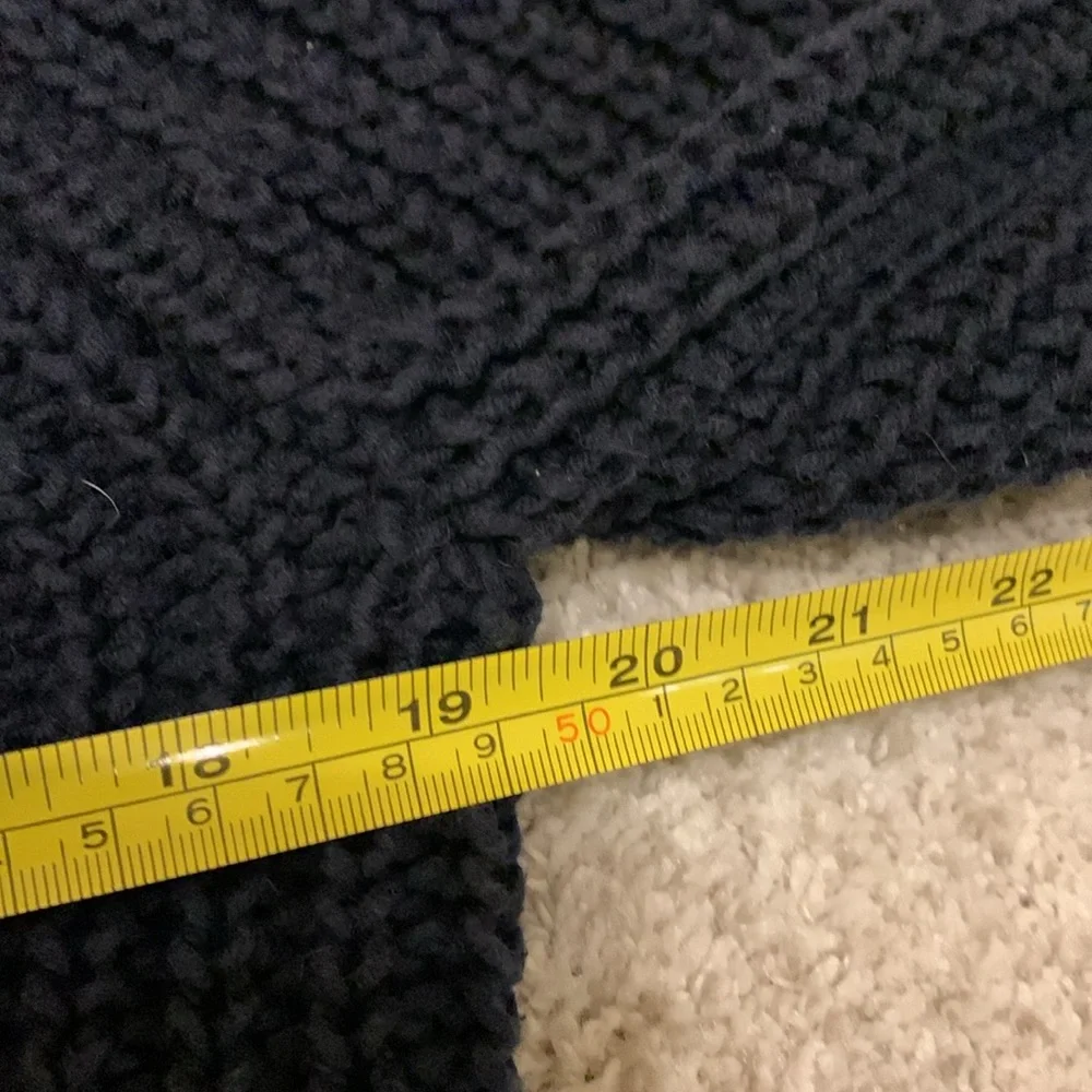 Nautica Cable, chunky net navy blue size large sweater - Picture 12 of 16